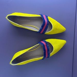 Anthropologie Leather Pointed Flats - EUC
